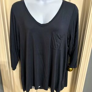 Cable & gauge long sleeve v neck tee shirt